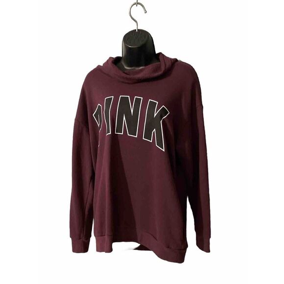 Pink Victoria Secret‎ Women's Cowl Neck Sweatshirt Purple Size SP - Picture 1 of 4